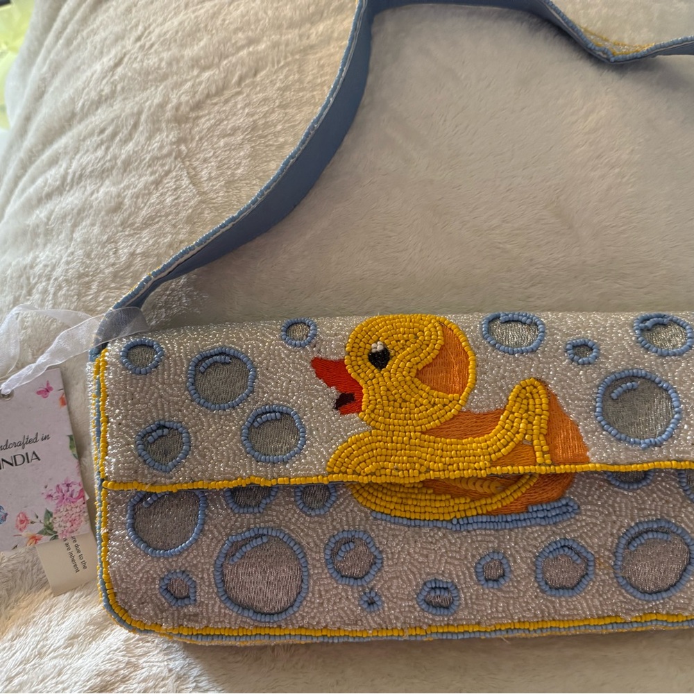 Beaded Duck Design Clutch
